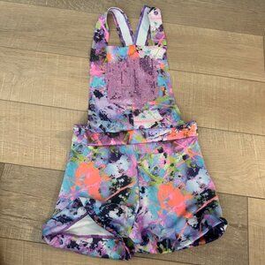 WEISSMAN LARGE CHILD MULTI COLOR PURPLE DANCE OVERALLS COSTUME STYLE 11905